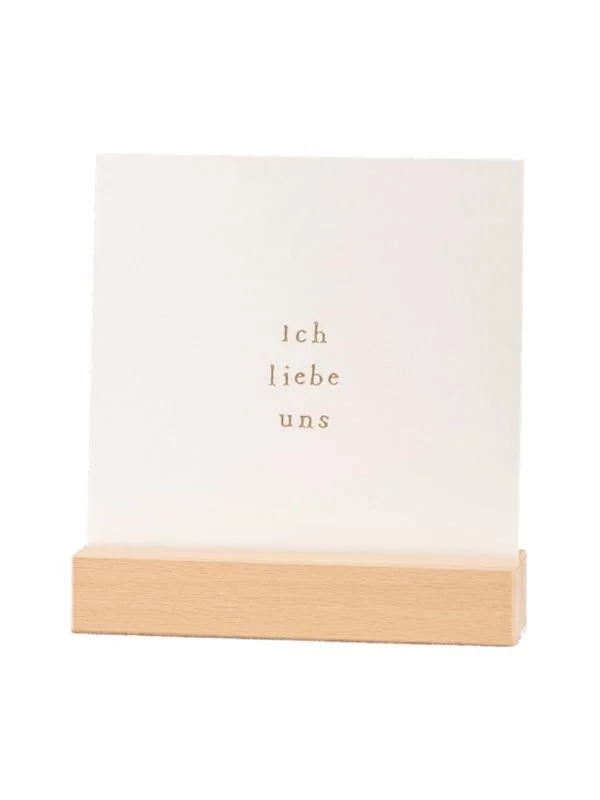 Ikpakjein Holz Halter - Goldfolie - Ich Liebe Uns