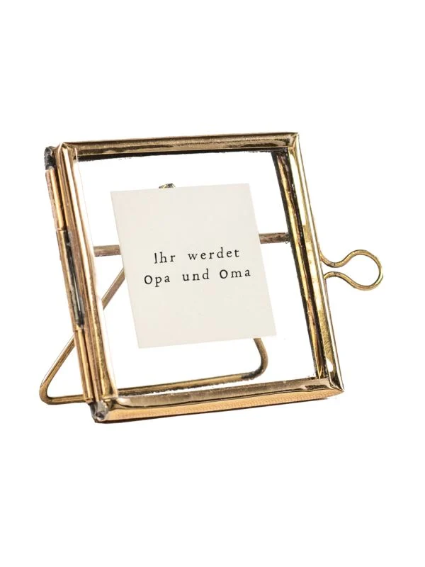Ikpakjein Mini Rahmen Stehend - Ihr Werdet Opa Und Oma