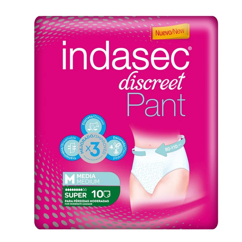 INDASEC Discreet Pant Super Größe M 10 Stück