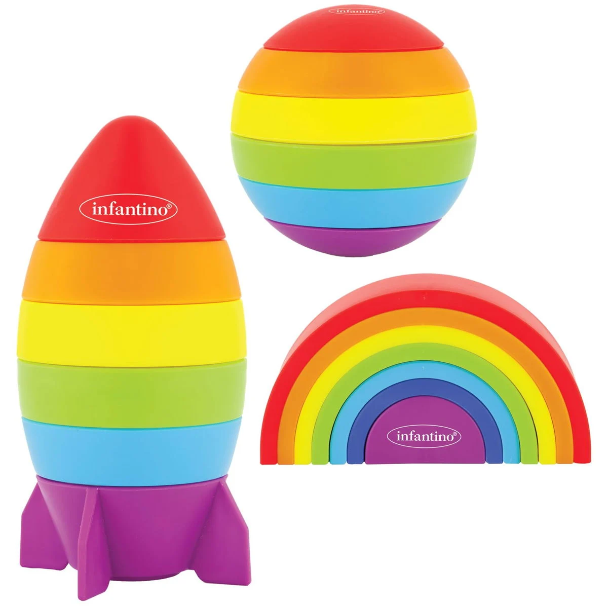 InfantinoBauklötze Set Rainbow