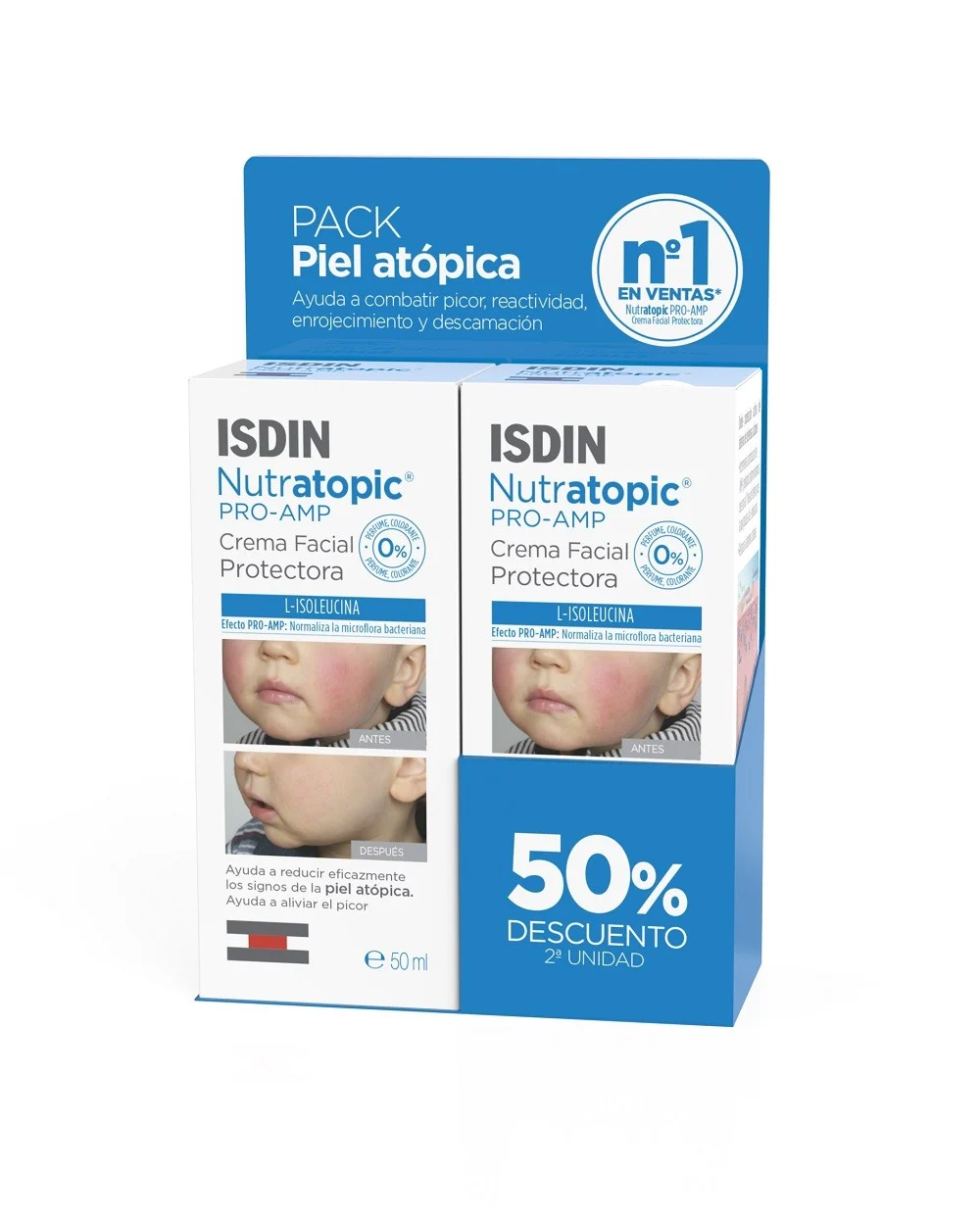 ISDIN Nutratopic Pro-AMP DUPLO Gesichtscreme 2X50ml