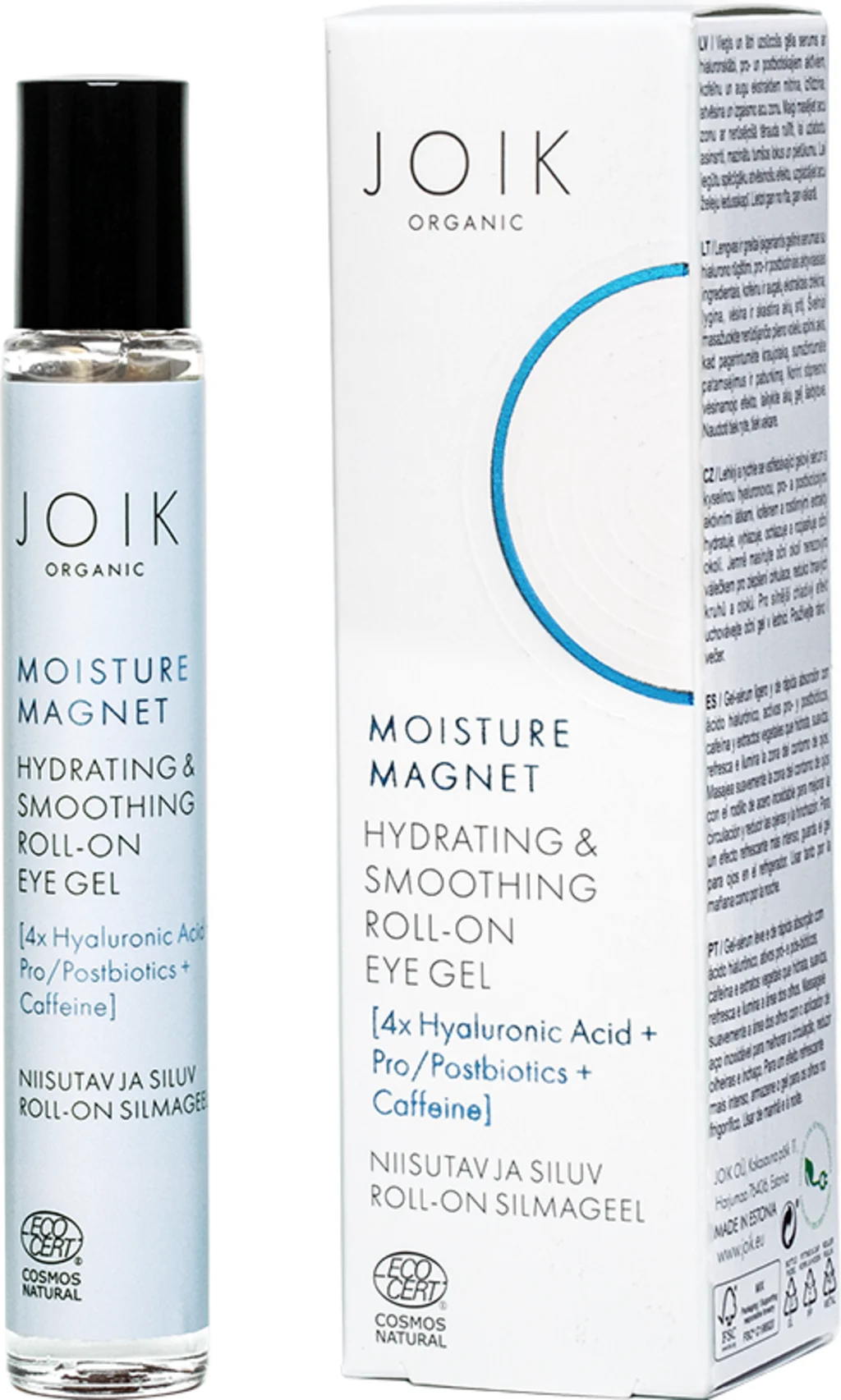 JOIK Organic Moisture Magnet Hydrating & Smoothing Roll-On Eye Gel, 10 ml