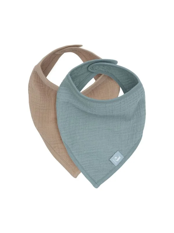 Jollein Hydrophiles Bandana Lätzchen - Sea Green / Biscuit - 2 Stück