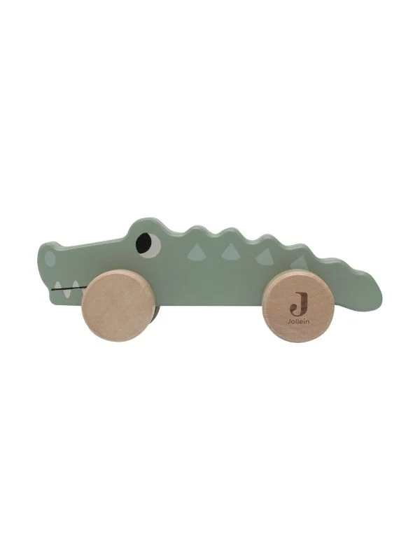 Jollein Jungle Jambo Holz-Krokodil auf Rädern