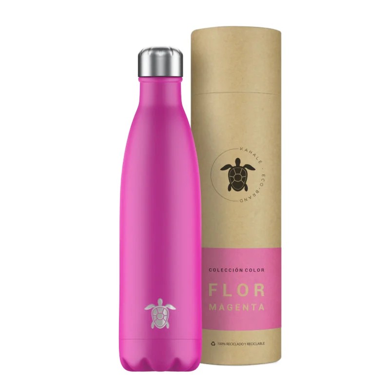 Kahale Edelstahl Thermosflasche Magenta Flower 750ml