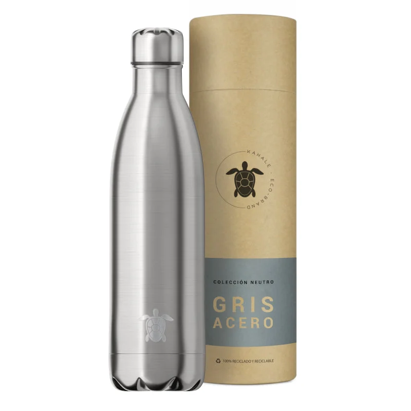 Kahale Edelstahl Thermosflasche Stahlgrau 1 Liter