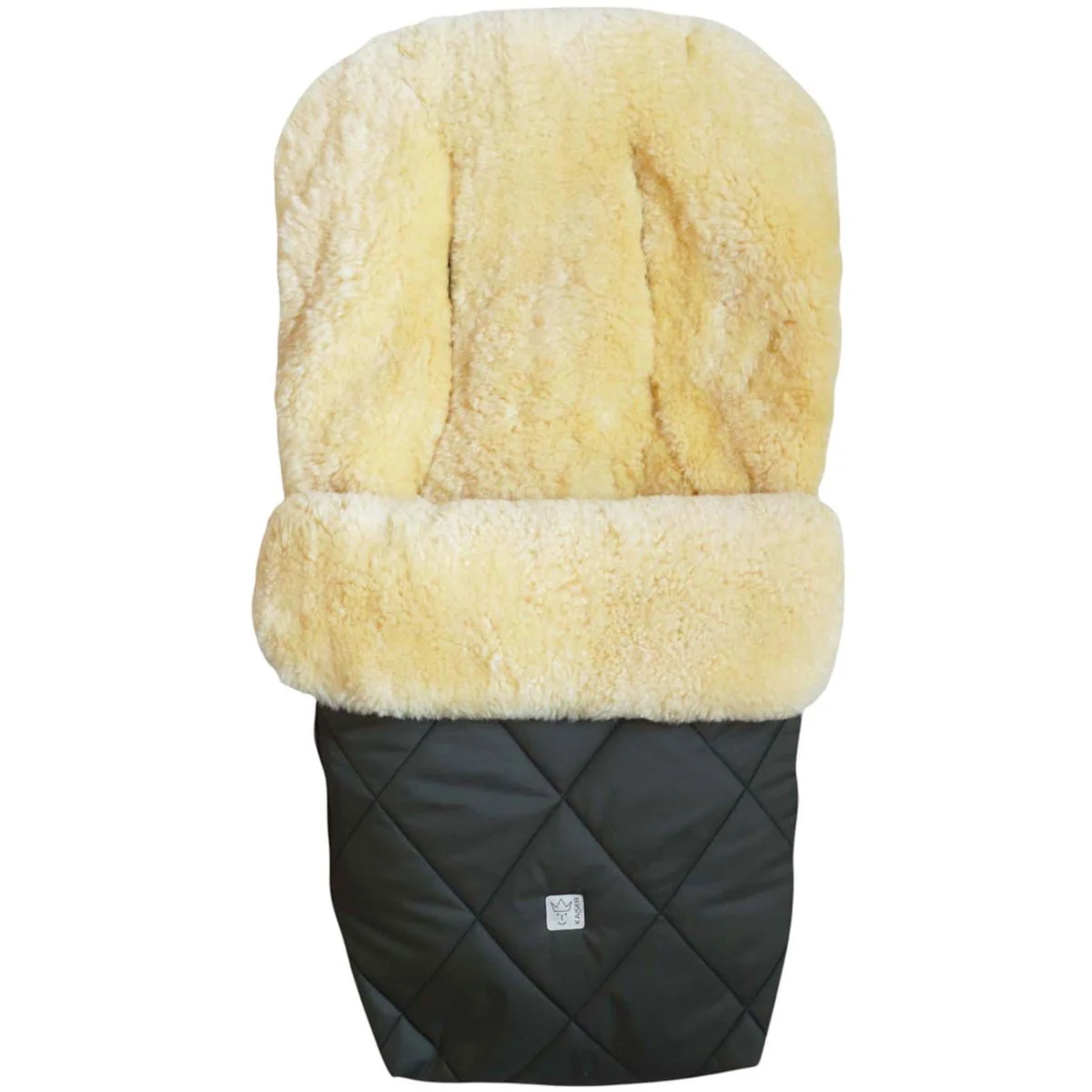 KaiserCOOSY Lammfell Kinderwagen Fusssack khaki