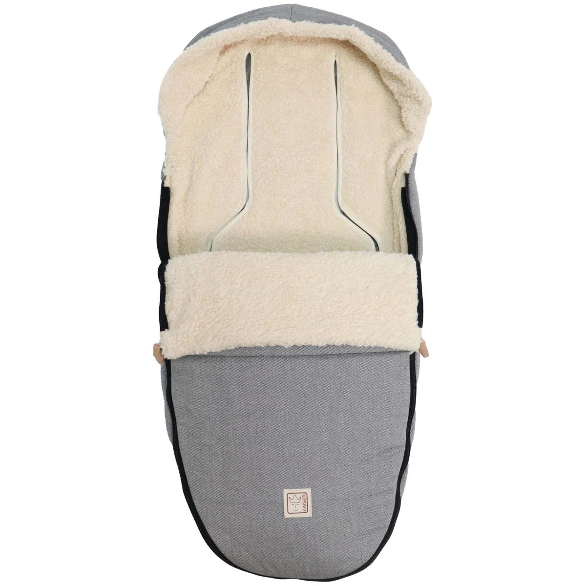 KaiserNaturell Organic Cotton Bio Fusssack black/nature