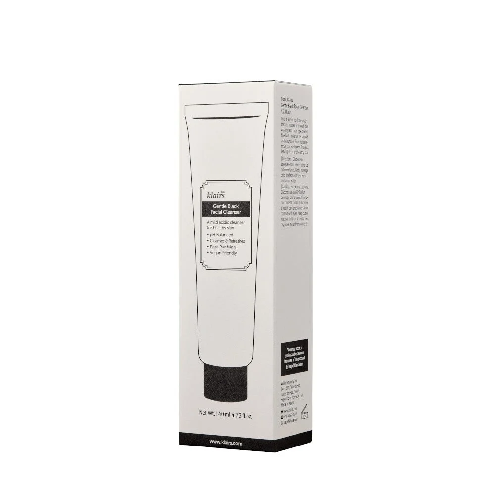 Klairs Sanftes schwarzes Gesichtsreinigungsmittel, 140 ml