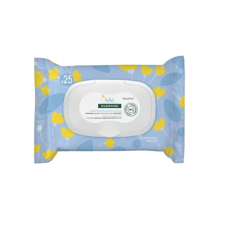 KLORANE BABY Sanfte Reinigungstücher Calendula 25 Einheiten