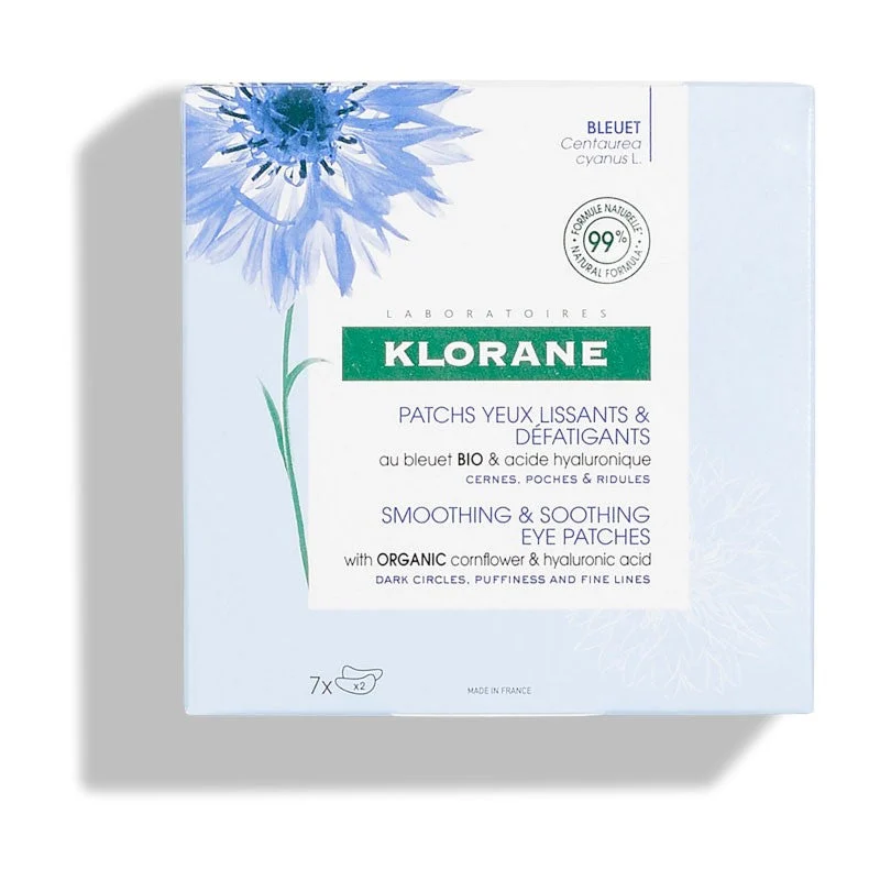 KLORANE BIO Kornblumen-Anti-Müdigkeits-Glättungspflaster 7 Beutel (2 Pflaster pro Beutel)