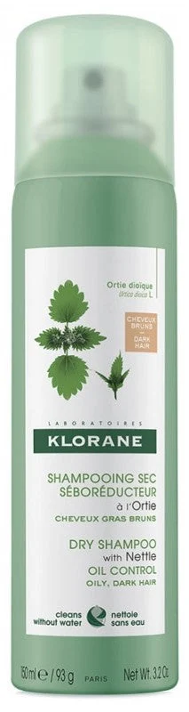 KLORANE Brennnessel-Trockenshampoo für braunes Haar, 150 ml