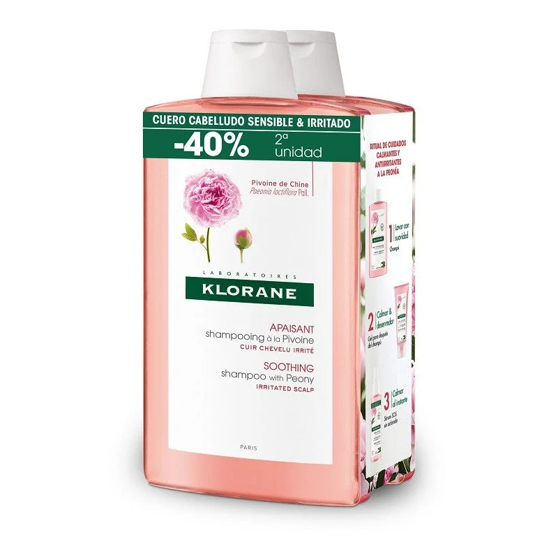 KLORANE DUPLO Pfingstrosen-Shampoo 2x400ml