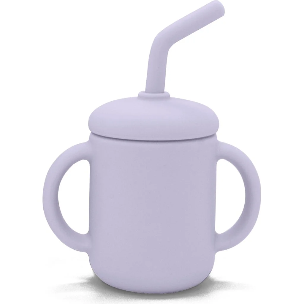 kushiesSilikonbecher mit Strohhalm SiliSippy