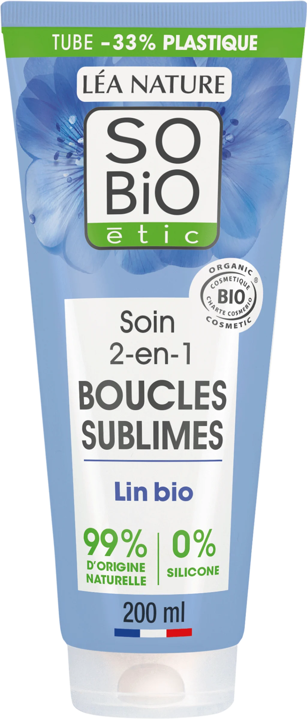 LÉA NATURE SO BiO étic 2-in-1 Locken-Pflege Bio-Leinsamen & Vitamin F, 200 ml