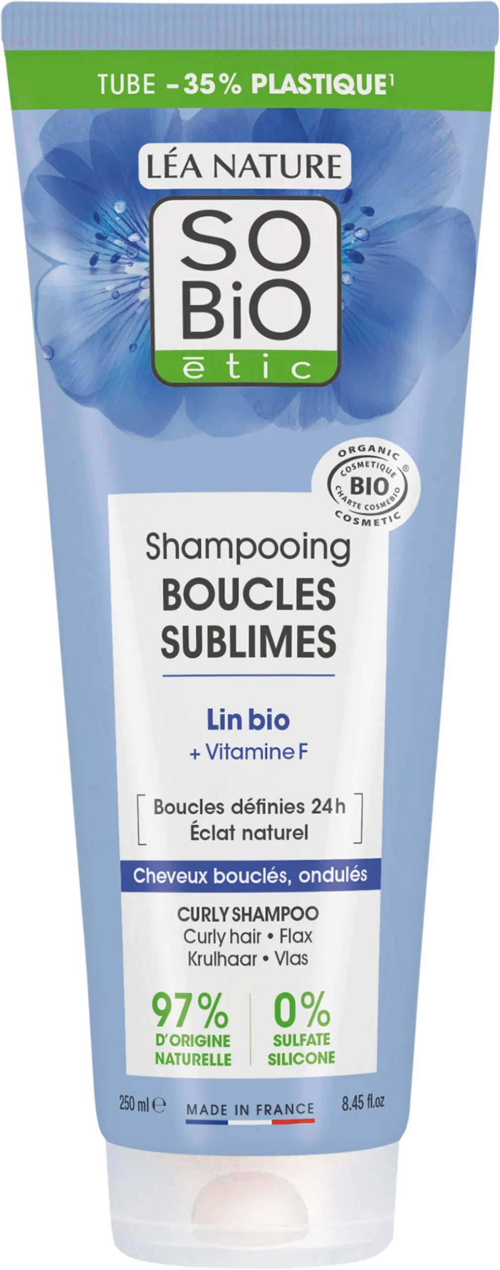 LÉA NATURE SO BiO étic Locken-Shampoo Bio-Leinsamen & Vitamin F, 250 ml