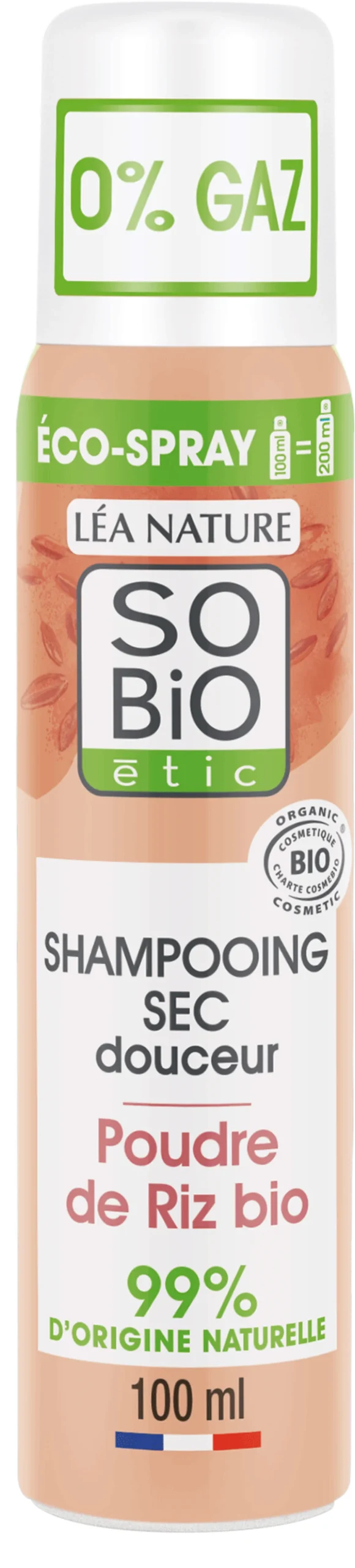 LÉA NATURE SO BiO étic Mildes Trockenshampoo Bio-Reispulver, 100 ml