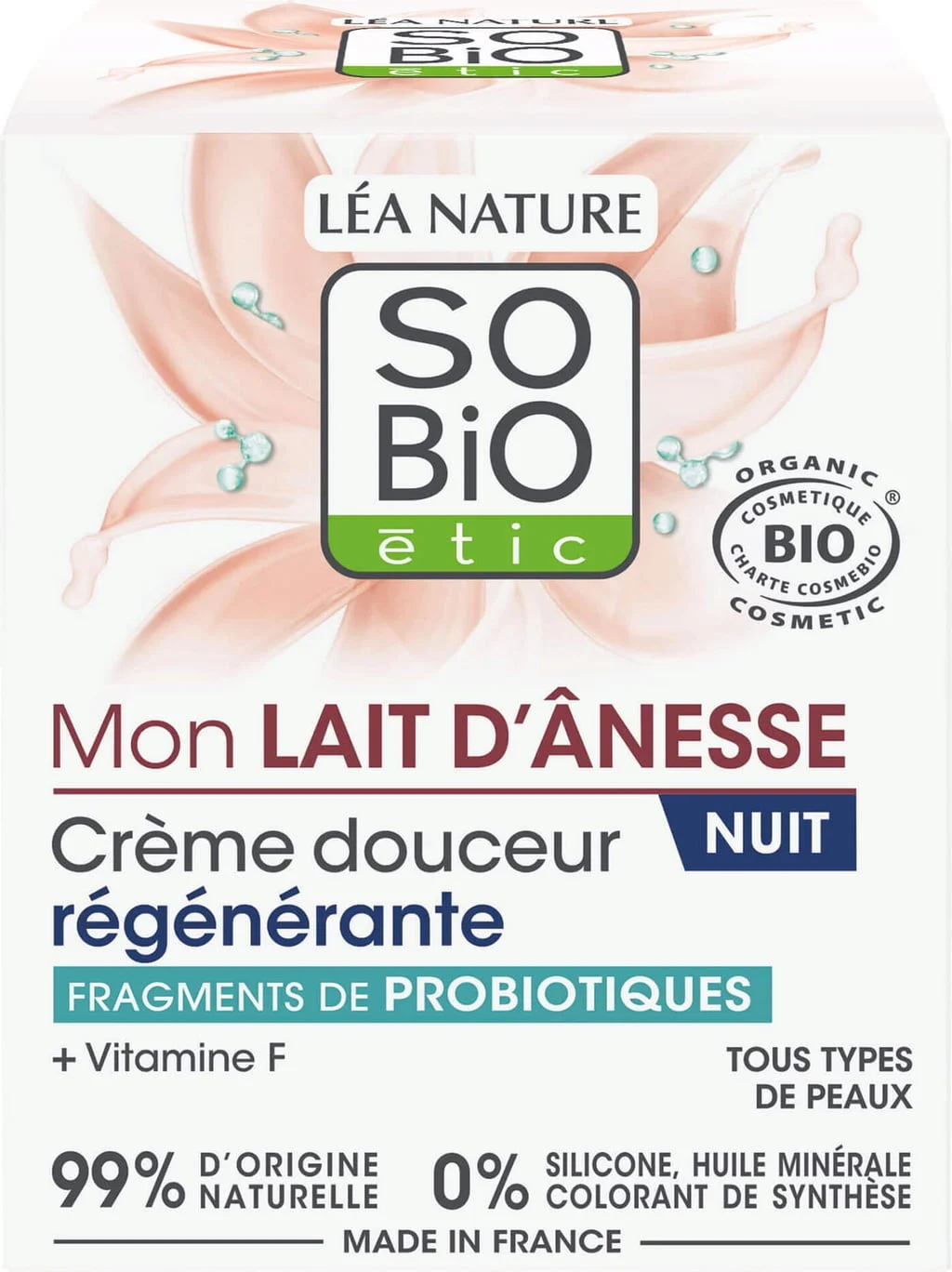 LÉA NATURE SO BiO étic Regenerierende Nachtpflegecreme, 50 ml