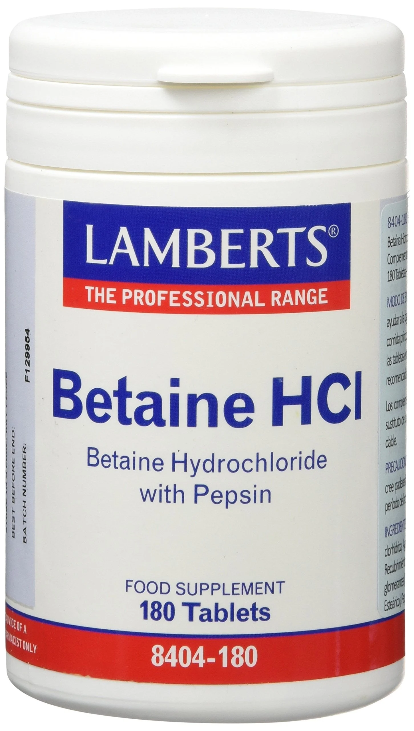 Lamberts Betaina Hcl 324 Mg 180 Tabletten