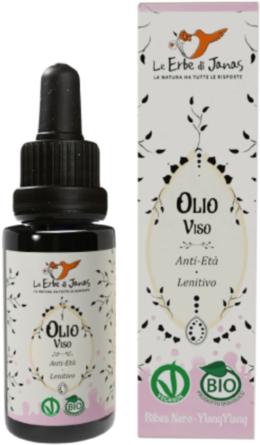 Le Erbe di Janas Gesichtsöl Schwarze Johannisbeere & Ylang Ylang, 20 ml