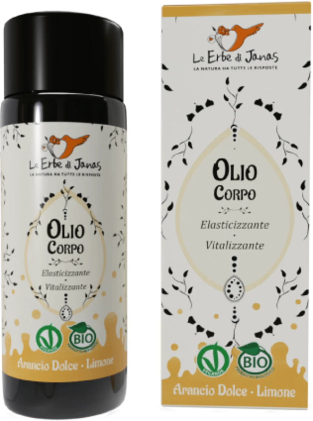 Le Erbe di Janas Körperöl Süßorange & Zitrone, 50 ml