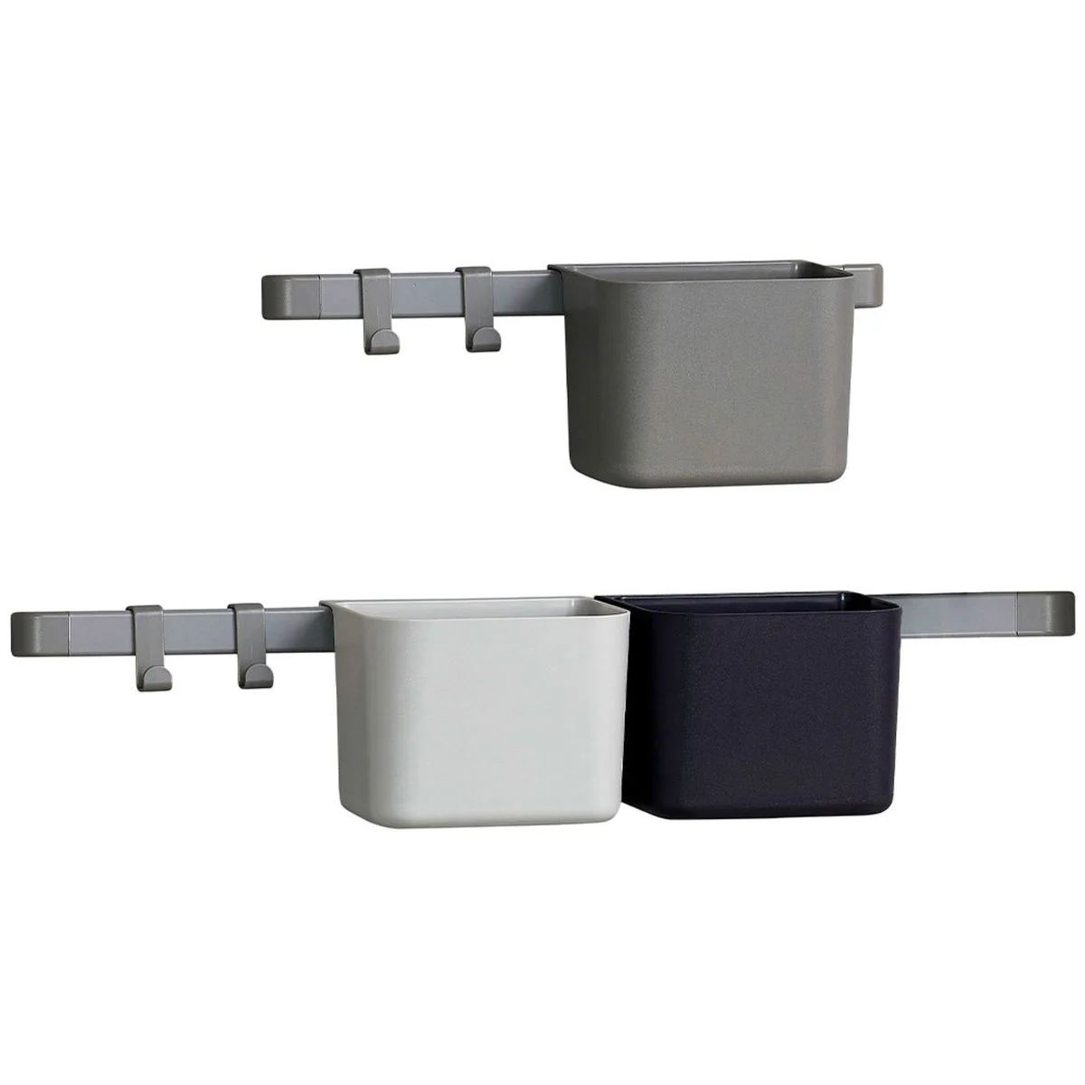 LeanderOrganisationselemente 3 Stück 1 kurze und 1 lange Schiene dusty grey