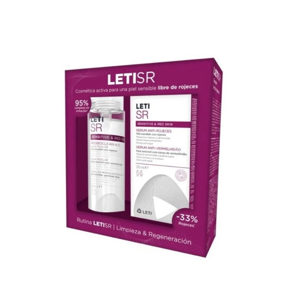 LETI SR Cofre Antirrojeces Sérum 30 ml + Agua Micelar 200 ml