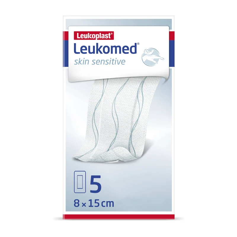 Leukoplast Leukomed Haut Sensitiv 8 cm x 15 cm 5 Einheiten