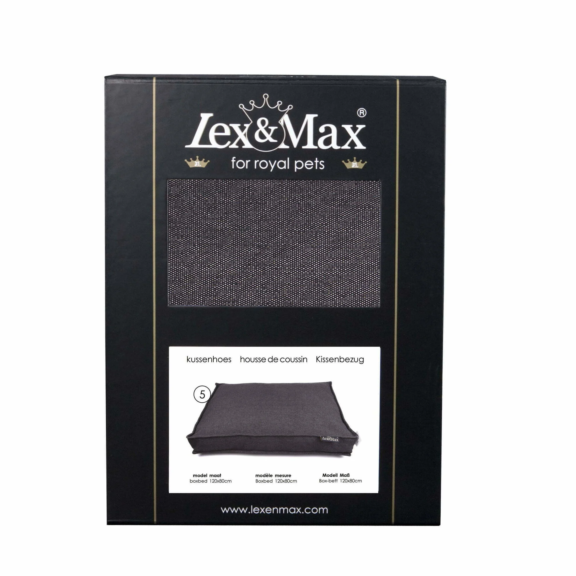 Lex&Max Boxbed Mick Ng Funda y Relleno Schwarz 0,98kg