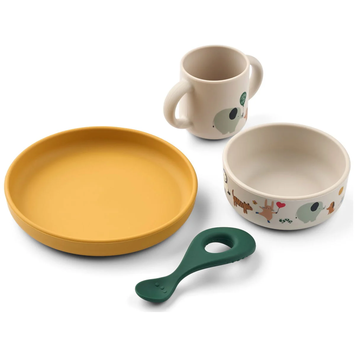 LIEWOODVivi Silikongeschirr Set Around the world