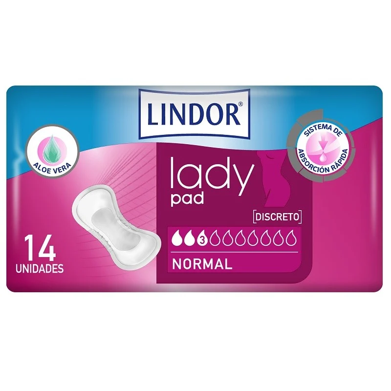 LINDOR Lady Pad Normal 3 Tropfen 14 Einheiten