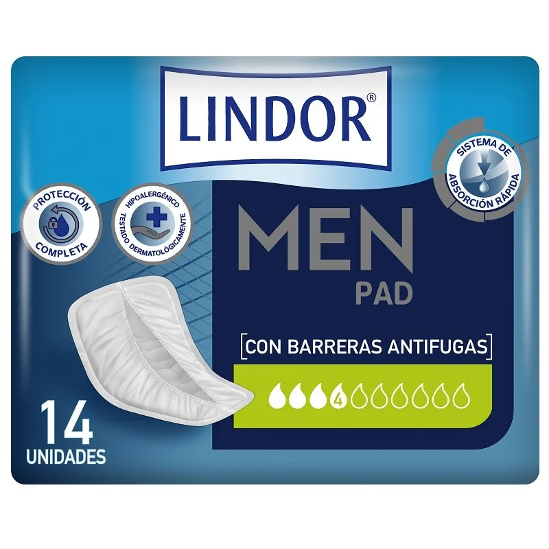LINDOR Men Pad Extra 4 Tropfen 14 Einheiten