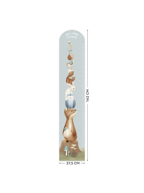 Little Dutch Wachstumsmesser Wandsticker - Forest Friends