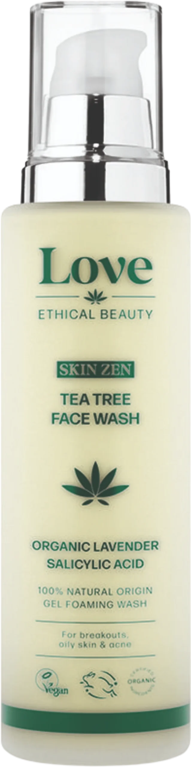 Love Ethical Beauty Skin Zen Tea Tree Face Wash, 100 g