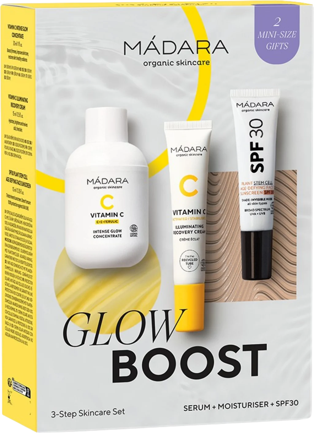 MÁDARA Organic Skincare GLOW BOOST 3-Step Skincare Set