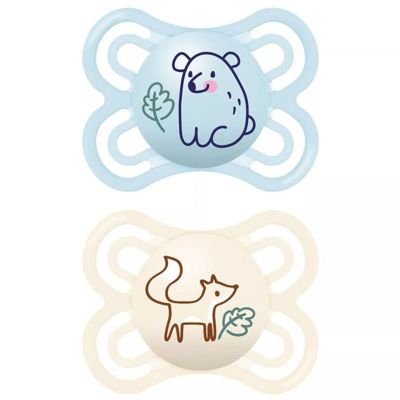 MAM Perfect Silikon-Schnuller 2–6 Monate (Bär und Fuchs)