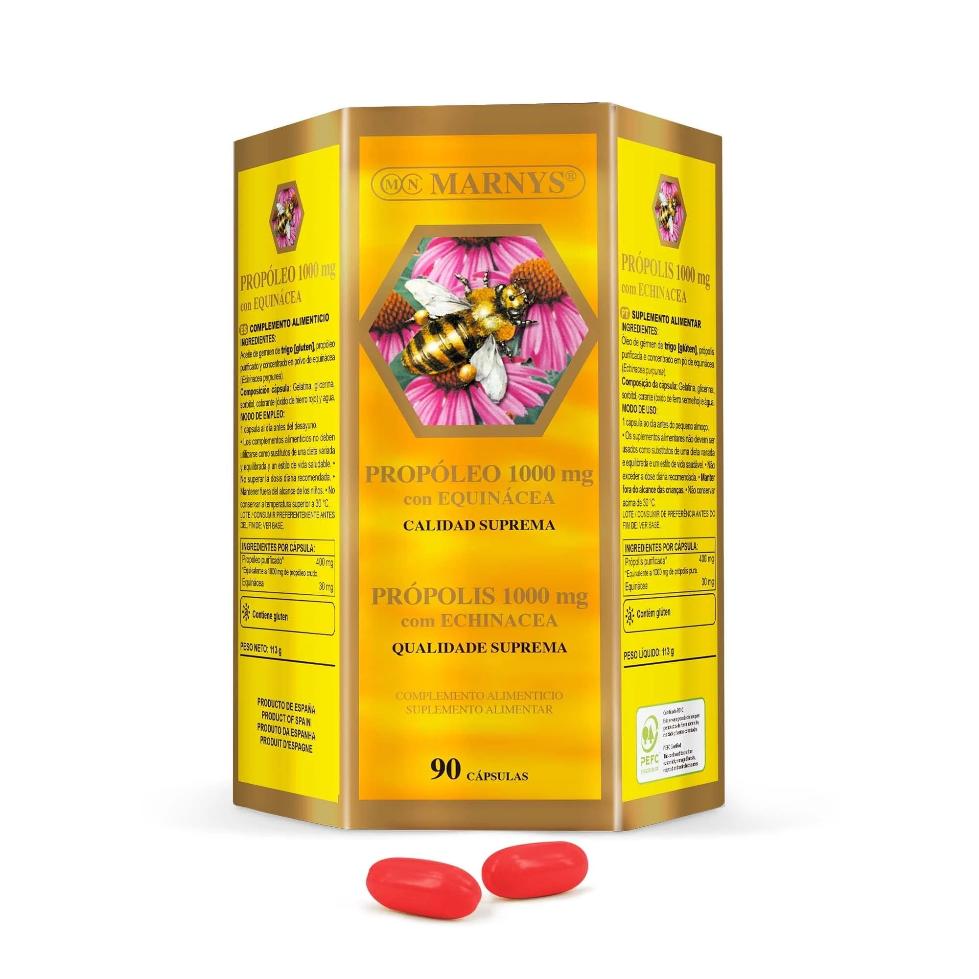 Marnys Propolis 1000 mg mit Echinacea 1000 mg 90 Kapseln