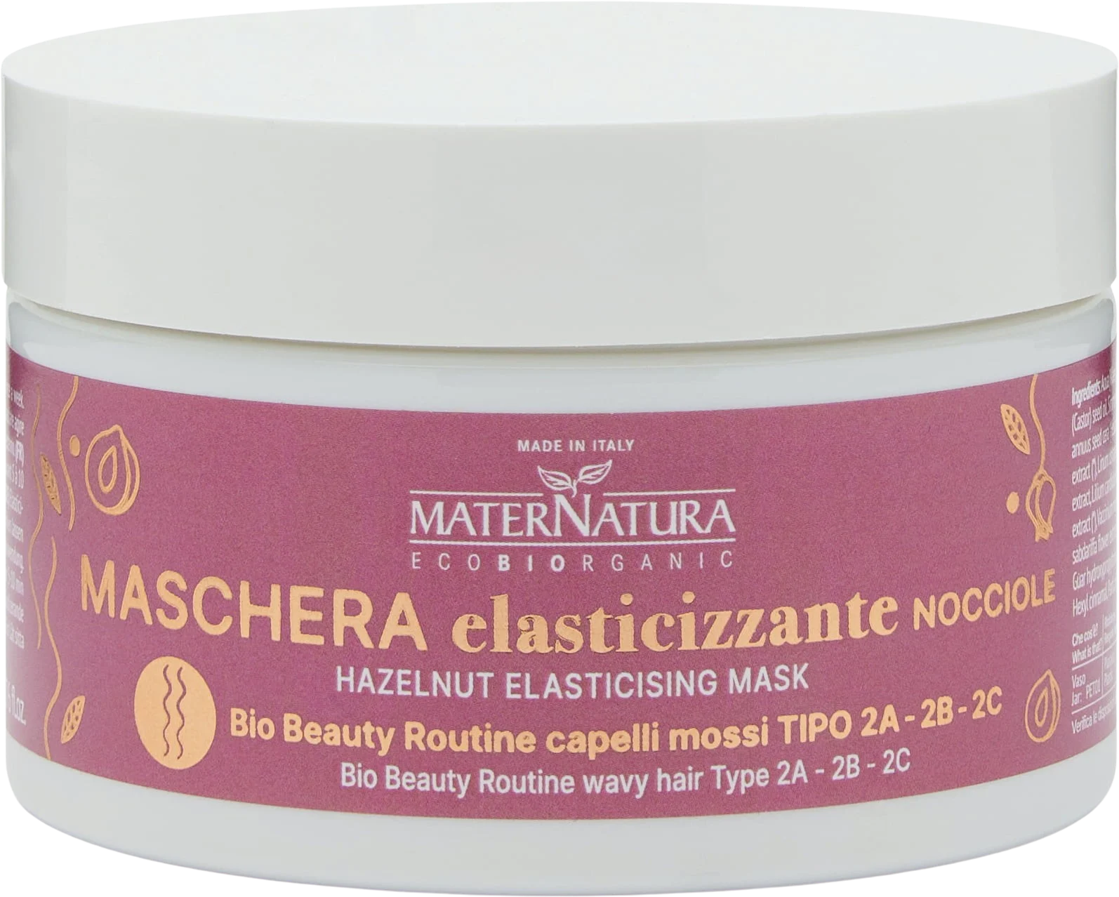 MaterNatura Anti-Frizz Haarmaske mit Haselnuss, 200 ml