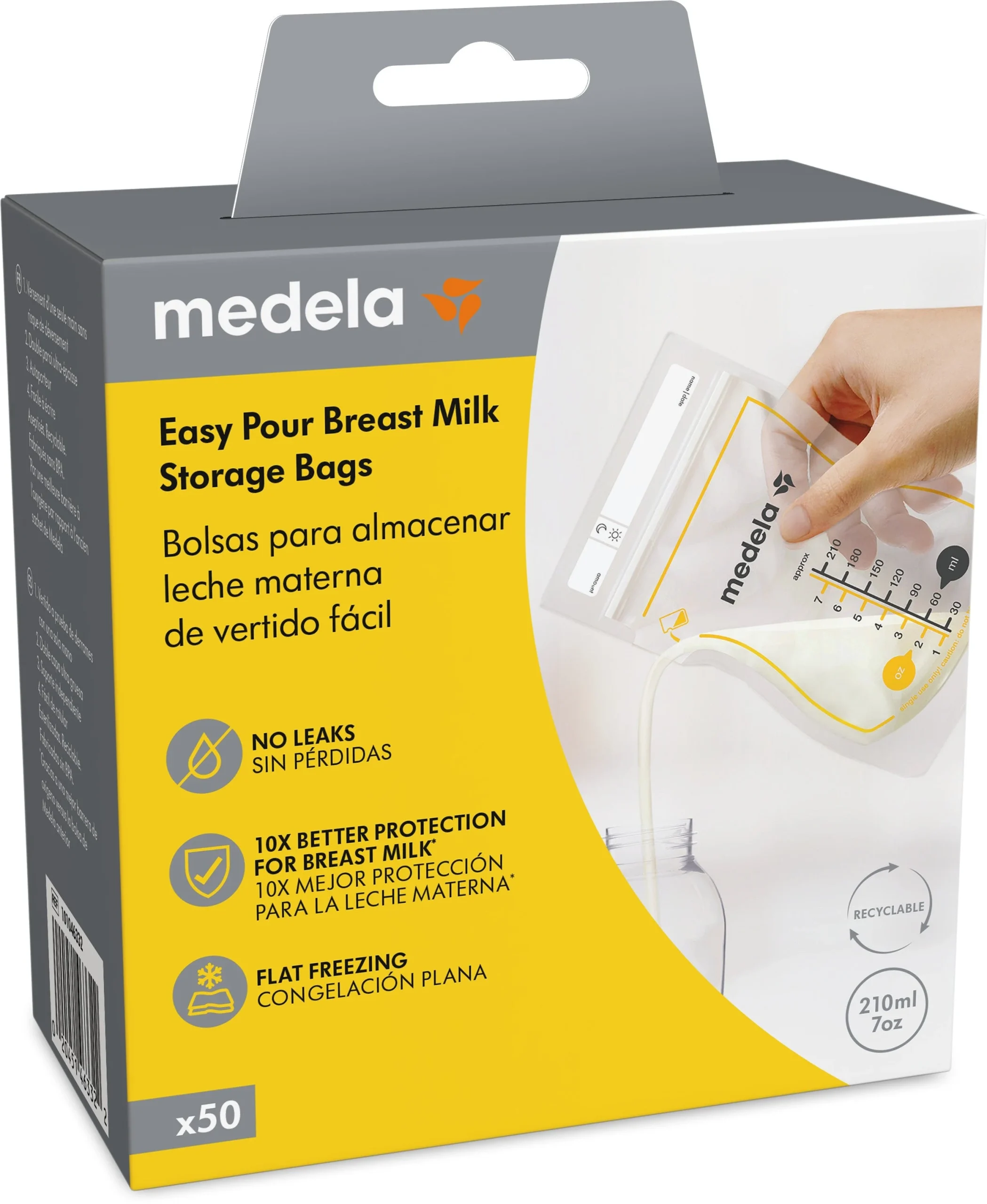 MEDELA Bolsas Easy Pour Para Leche Materna 50 uds
