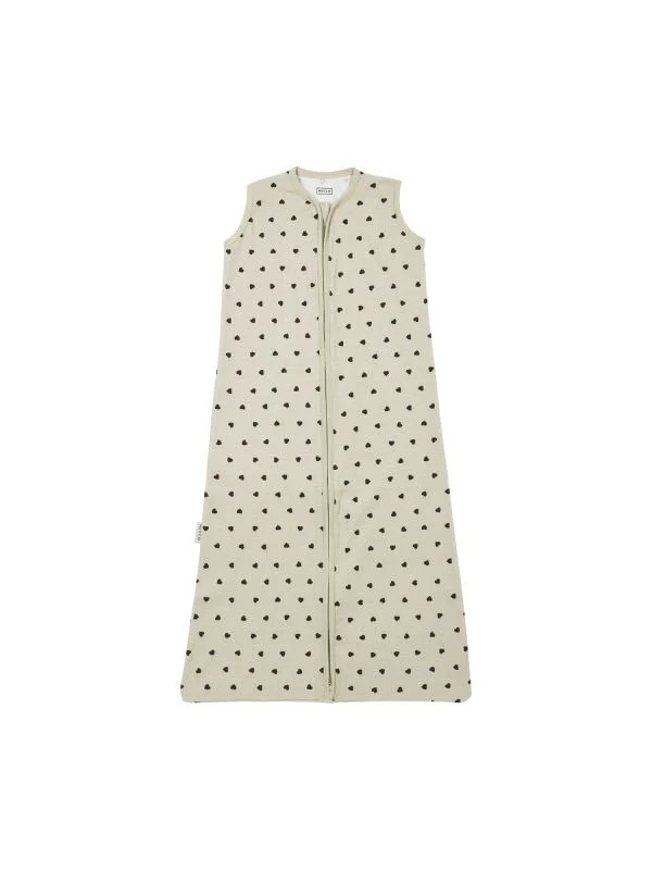 Meyco Baby Sommerschlafsack - Sweet Heart - 60 cm - Soft Sand/Black