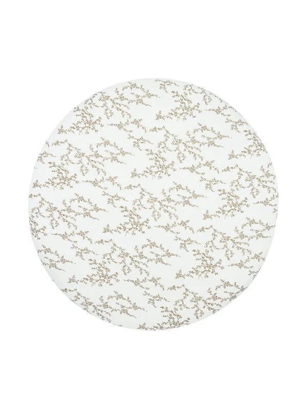 Meyco Baby Spannbettlaken Laufstallmatratze - Branches - Rund 90/95 cm - Sand