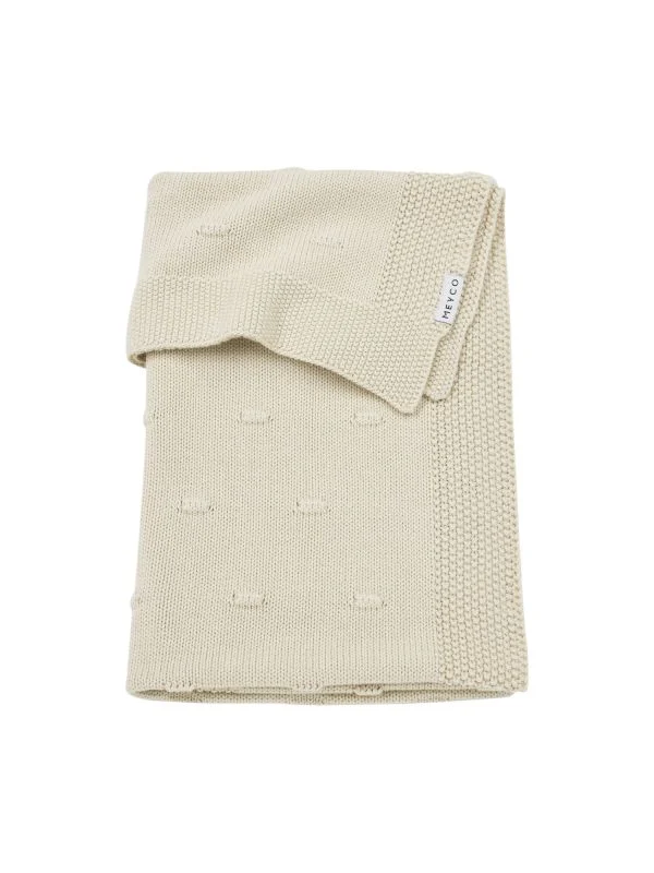 Meyco Babydecke Knots - 75 x 100 cm - Soft Sand