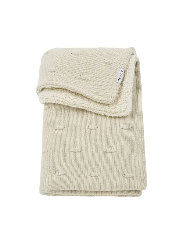 Meyco Bettdecke Knots Teddy - 100 x 150 cm - Soft Sand