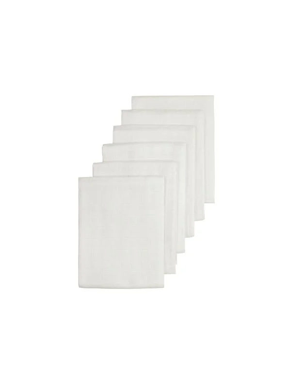 Meyco Hydrophile Windel 6 Stück - 60 x 60 cm - Weiß