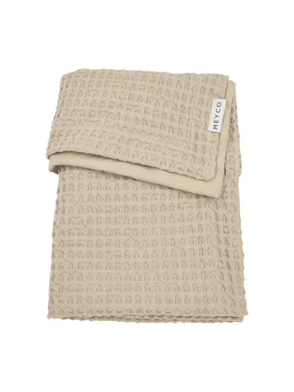 Meyco Waffel Bettdecke - 100 x 150 cm - Sand