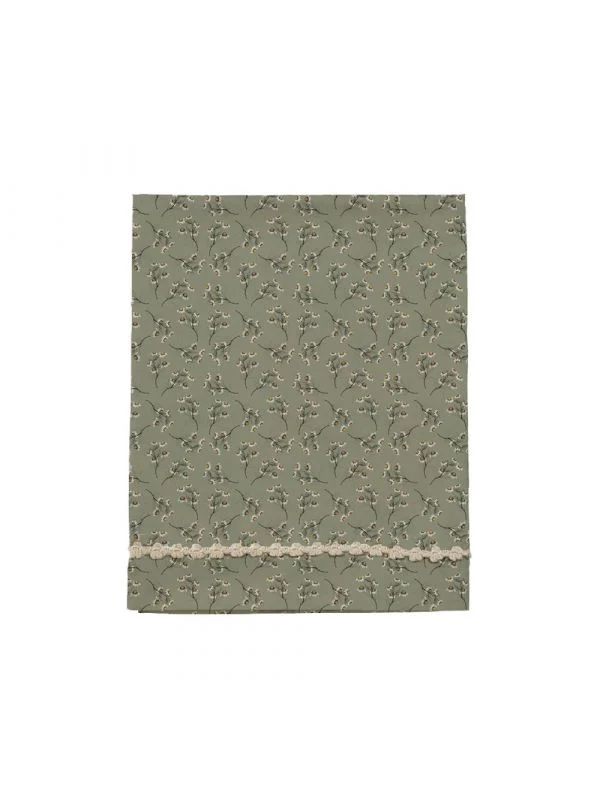 Mies & Co Daisies Wiegenlaken - 80 x 100 cm - Teagreen