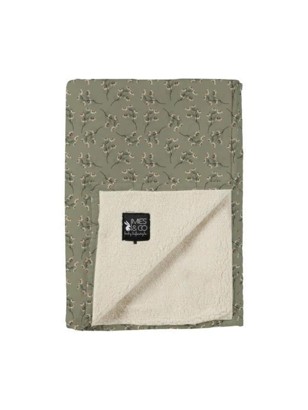 Mies & Co Soft Daisies Wiegedecke - Teagreen - 110 x 140 cm