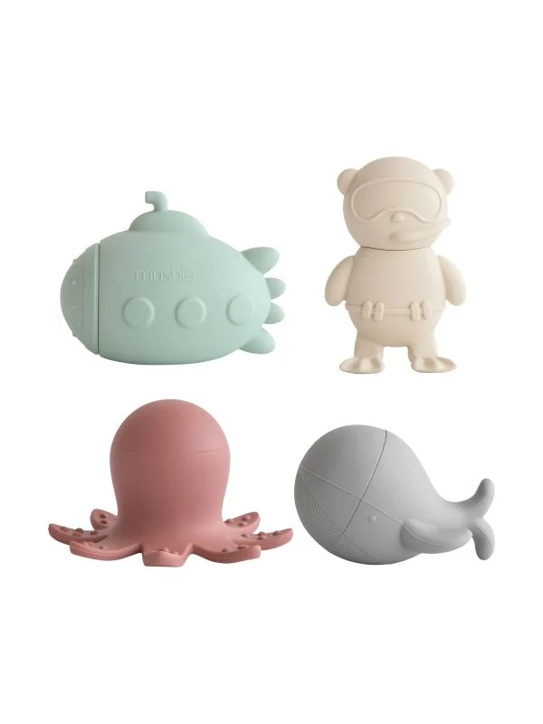 Mushie Sealife Badespielzeug - 4 Stück