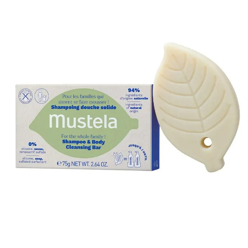 MUSTELA Festes Shampoo Haar und Körper 75 g