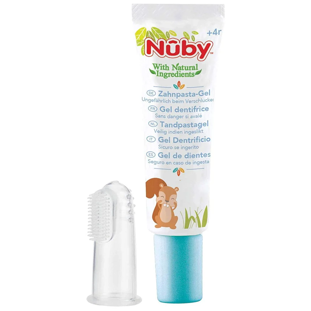 NûbyAll Natural Fingerzahnbürste und Zahncreme